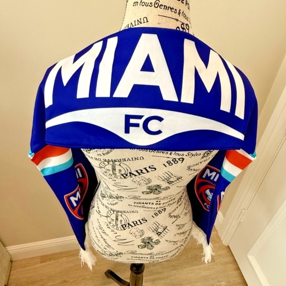 Miami FC‎ Futbol Club Fan Scarf; Soccer; Royal Blue w/Aqua/Orange; 60" x 7" - Picture 3 of 6